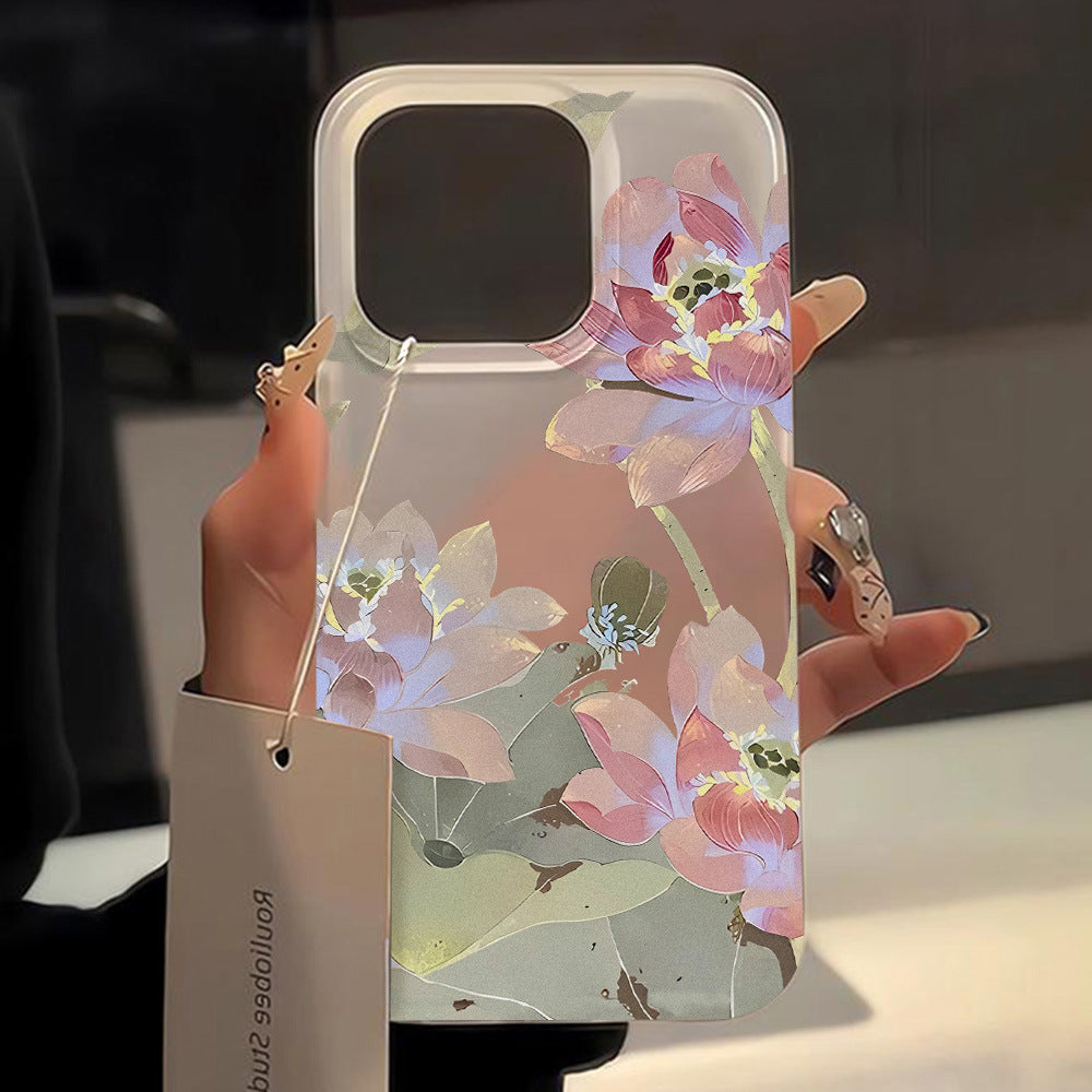 Lotus Suitable For Iphone15promax Phone Case Drop-resistant