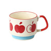 Ins Ceramic Ear Printed Coffee Cups Can Be Stacked
