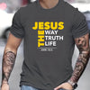 Jesus Print T-shirt, Men's T-shirt, Summer Casual Short Sleeved T-shirt