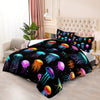 Jellyfish Comforter Sets Ocean Theme Bedding Set for Girls Teens Full Size with 3D Printed Bedding, Ocean Bedding Sets Hawaii Beach Bedding Set Sea Animal Quilt Sets