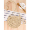 Straw bow crossbody woven bag