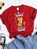 Pattern T-shirt Fashionable Printed Fashion Loose T-shirt Cat