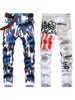 Two-packs Mens Printed Jeans - Premium Jeans For Men Slim Fit - Skinny Stretch Denim Printed Pants For Men