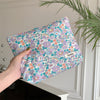 Floral Cotton Artistic Cosmetic Bag Women
