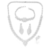 Zircon Bridal Tassel Jewelry Earring Set