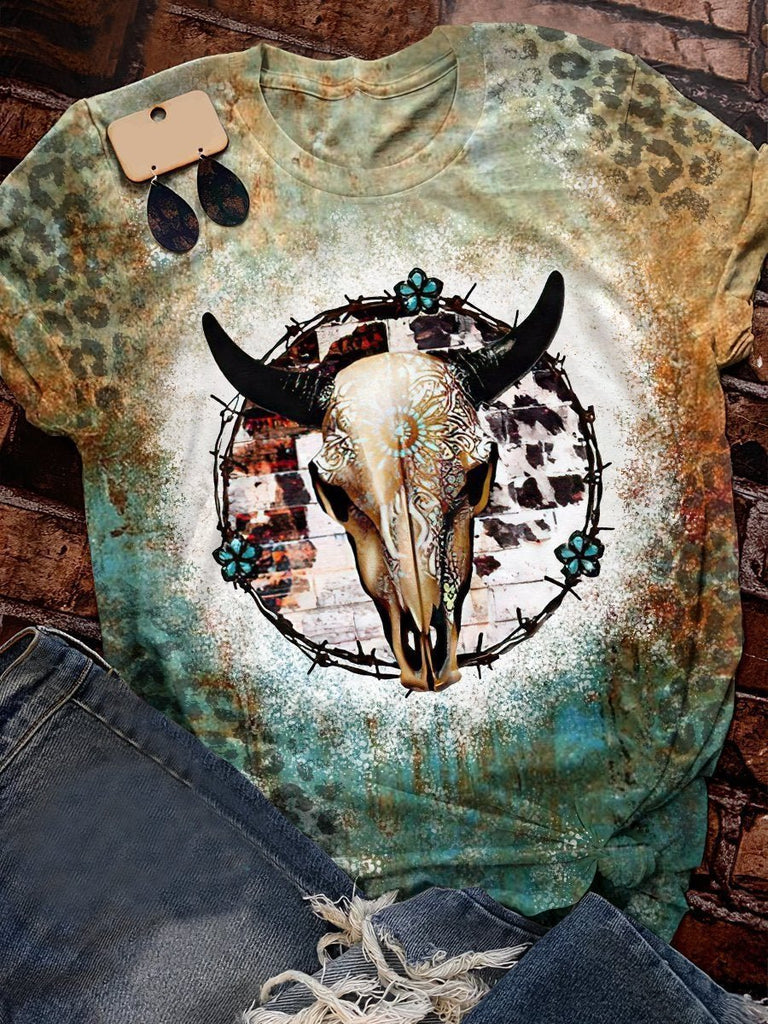 Casual 3D Printed T-Shirt  Round Neck Short Sleeves