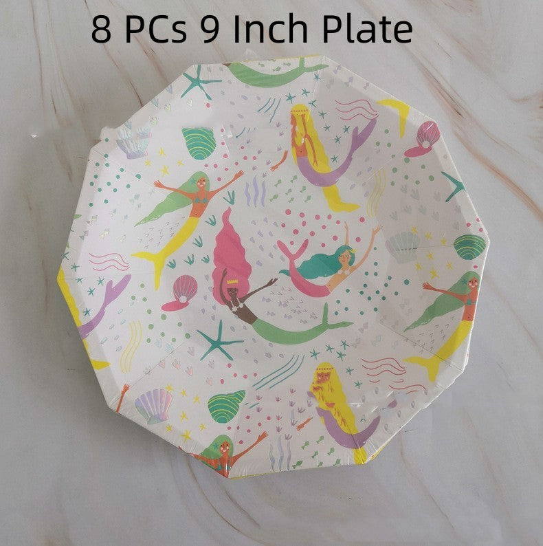 Decagon Mermaid Party Supplies Paper Pallet