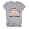 Rainbow Love Round Neck Short Sleeve T-Shirt