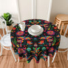 1pc Vibrant Mexican Fiesta Table Cover - Stain & Wrinkle Free, Easy Care, Durable Polyester Tablecloth - Perfect for Cinco De Mayo, Day of the Dead, Home Kitchen, Dining, Picnic Decorations and Parties