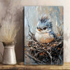 Birdie Wooden Framed Canvas Painting Wall Art Prints For Home Decoration, Living Room & Bedroom, Festival Party Decor, The Best Gifts, Ready To Hang