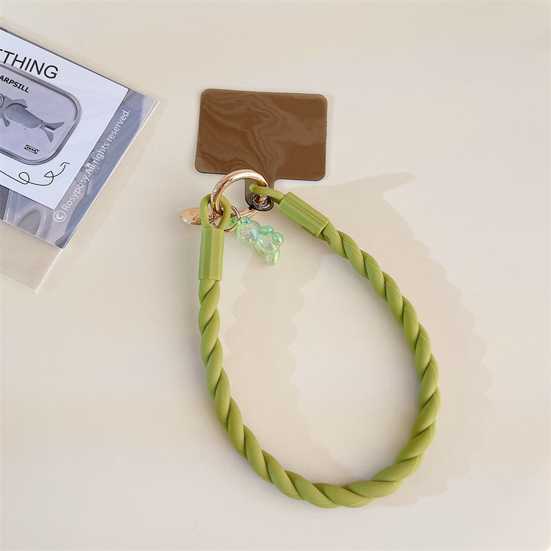 Short Mobile Phone Lanyard Luminous Bear Pendant Clip Anti-lost Wrist Strap Ornaments Universal Phone Pendant Portable Women