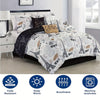 7pcs Christmas Halloween Decoration Comforter Set Stylish And Beautifully Printed 1 Comforter+2 Pillow Shams+1 Decorative Pillow+1 Breakfast Pillow +1 Cushion+1 Bed Skirt Easy To Care For Machine Washable Suitable For Bedrooms Rooms Hotels