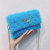 Plush woven shoulder bag