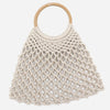 Straw bow crossbody woven bag