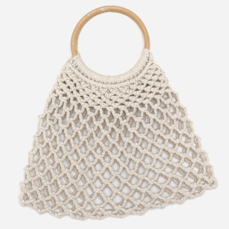 Straw bow crossbody woven bag