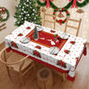 Christmas tablecloth - Festive Christmas Tablecloth - Red Poinsettia and Holly Design - Deck the Halls in Style