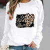 Women's Fashion Casual Round Neck Geometric Pattern Printed Sports Sweater