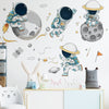 Cartoon Cute Astronaut Wall Stickers