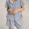 Natural Double Gauze Shirt And Shorts Set