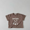 Three-color Infant Toddler Cartoon Bear Top Short-sleeved Casual T-shirt