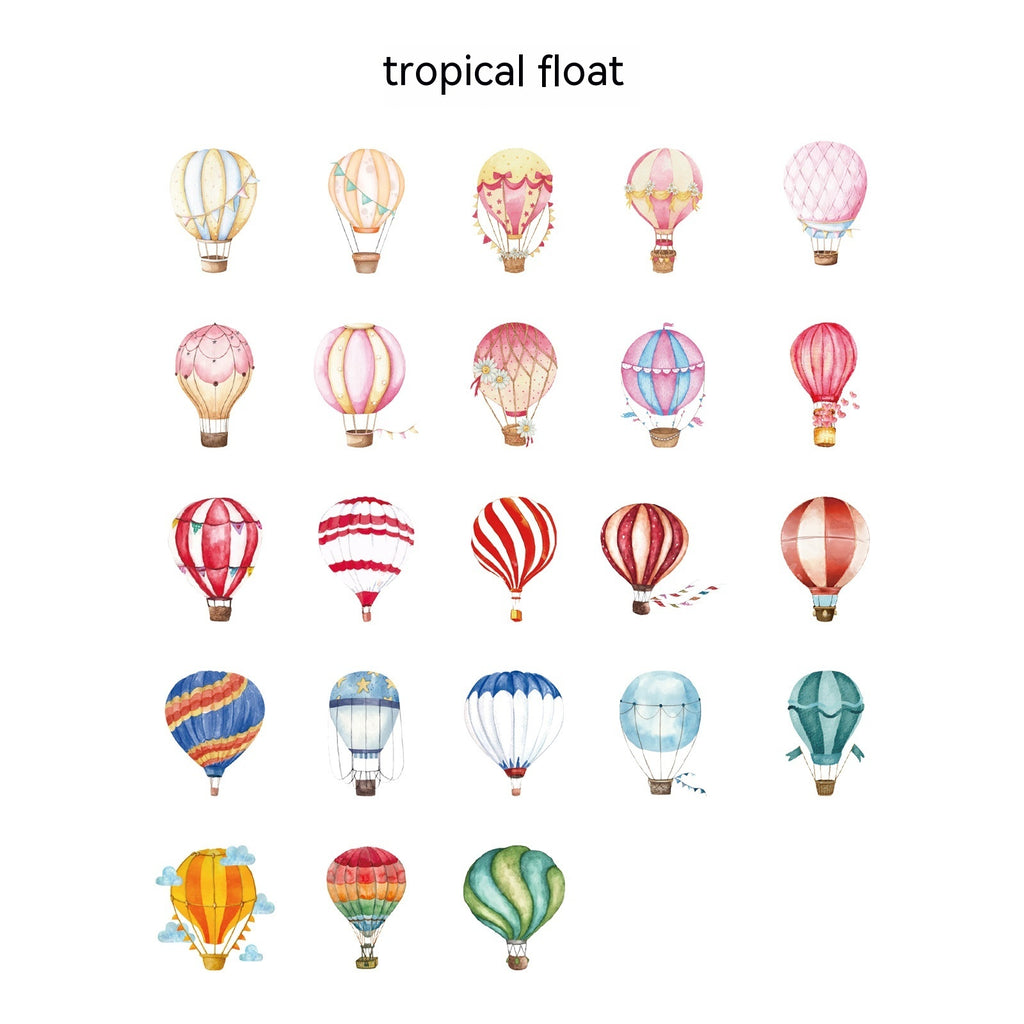 Hot Air Balloon Journal Decorative Source Material 46 Pieces