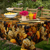 1pc Tablecloth, Autumn Harvest Tablecloth, Round Thanksgiving Flower Plants Harvest Theme Waterproof Table Cover, Stain-Resistant Table Cloth, For Family Gatherings And Holiday, Kitchen Accessories