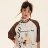 Animal Puppy Printed Color Matching Short Sleeve Men