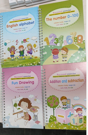 Sank Magic Practice Copybook no erase children's poster in English grooved poster