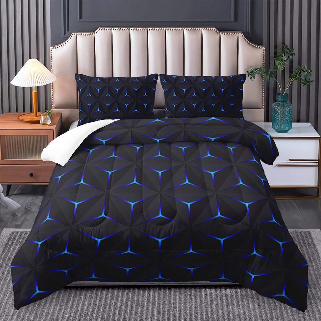 3pcs Goth Bedding Sets Comforter, Boho Comforter Set, Bohemian Bedding Comforter Set, Gothic Bedding Decor Comforter Set Western Boho Hippie (1*Comforter + 2*Pillowcase, Without Core)