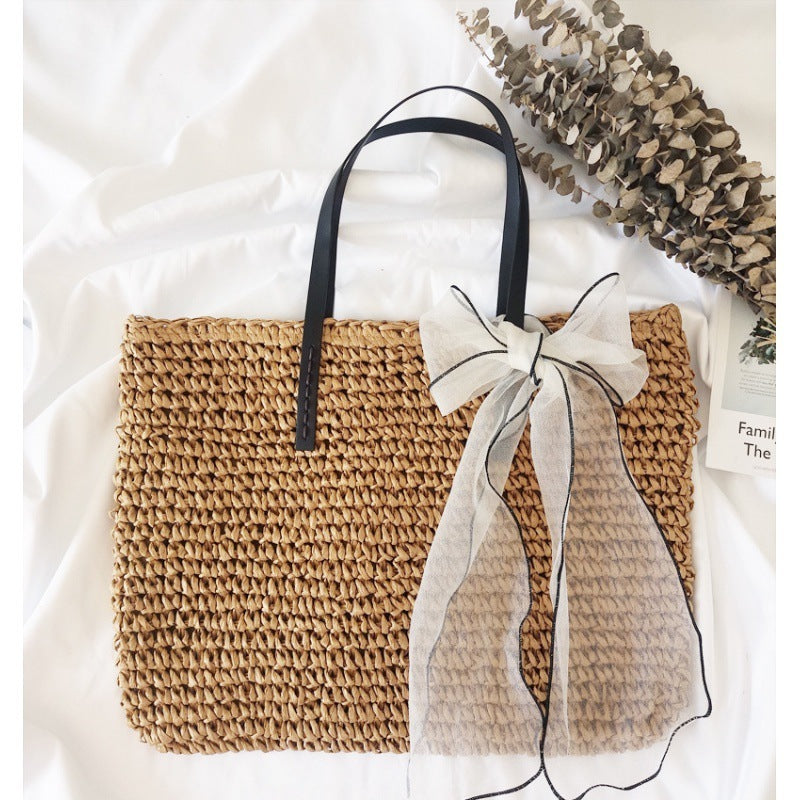New Seaside Holiday Woven Bag Portable