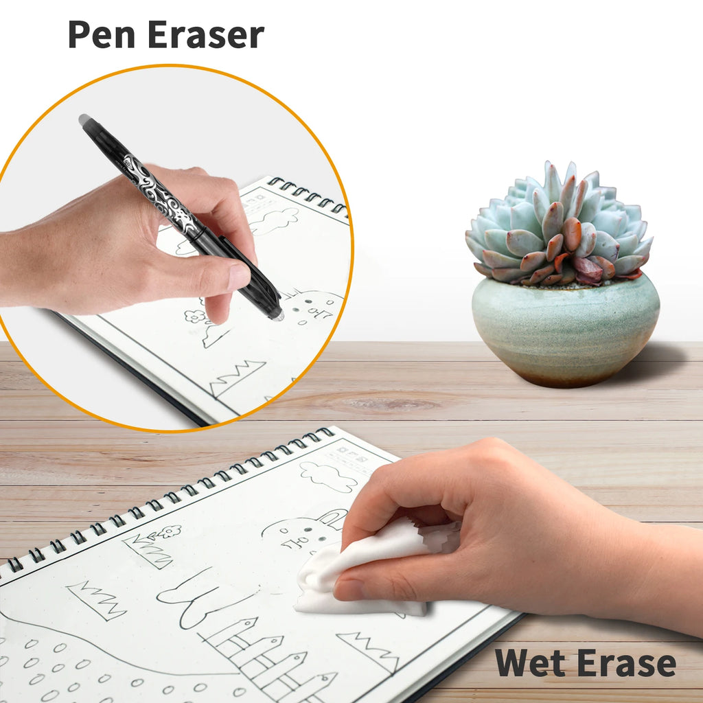 Smart Reusable Notebook A4 A5 A6 Erasable Wirebound Notebook Sketch Pads APP Storage Office Drawing Kids Gift VIP Drop Shipping