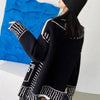 Karrram Print Graffiti Unique Cardigan Women Loose V-neck Long Sleeve Luxury Knitted Female Cardigans Coat Y2k 2021 Winter