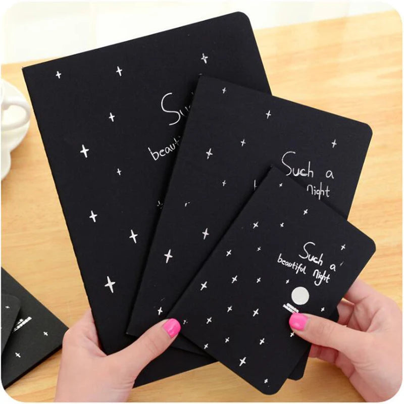 Milky Way Black Line Graffiti Sketch Notebook 16K 32K 56K Child Student Painting Notebook School Office Stationery 1pc