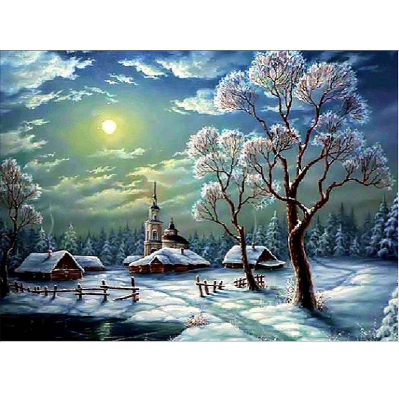Countryside Church 5D Diamond Painting Kit