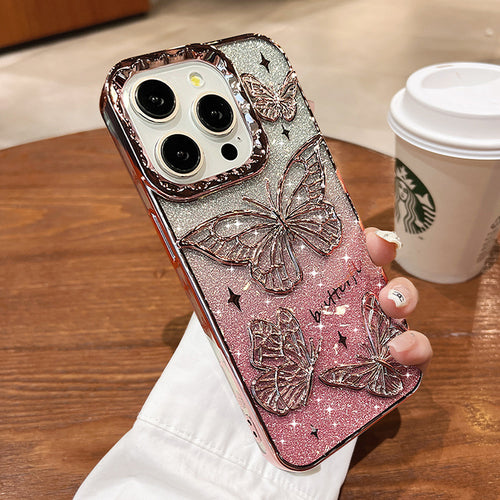 Phone Case New Butterfly Glitter Anti-fall