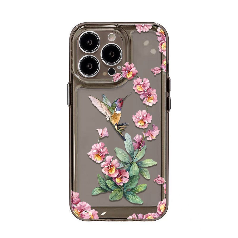Flower Magpie Fine Hole All-inclusive Phone Case