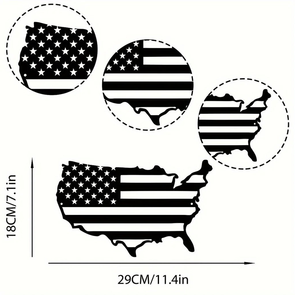 American Flag Map Metal Wall Iron Craft Decorations