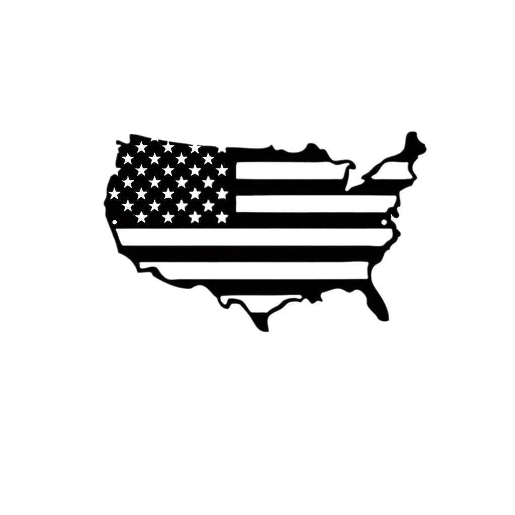 American Flag Map Metal Wall Iron Craft Decorations