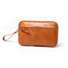 Men's Solid Color Skeleton-skin Zipper Handbag