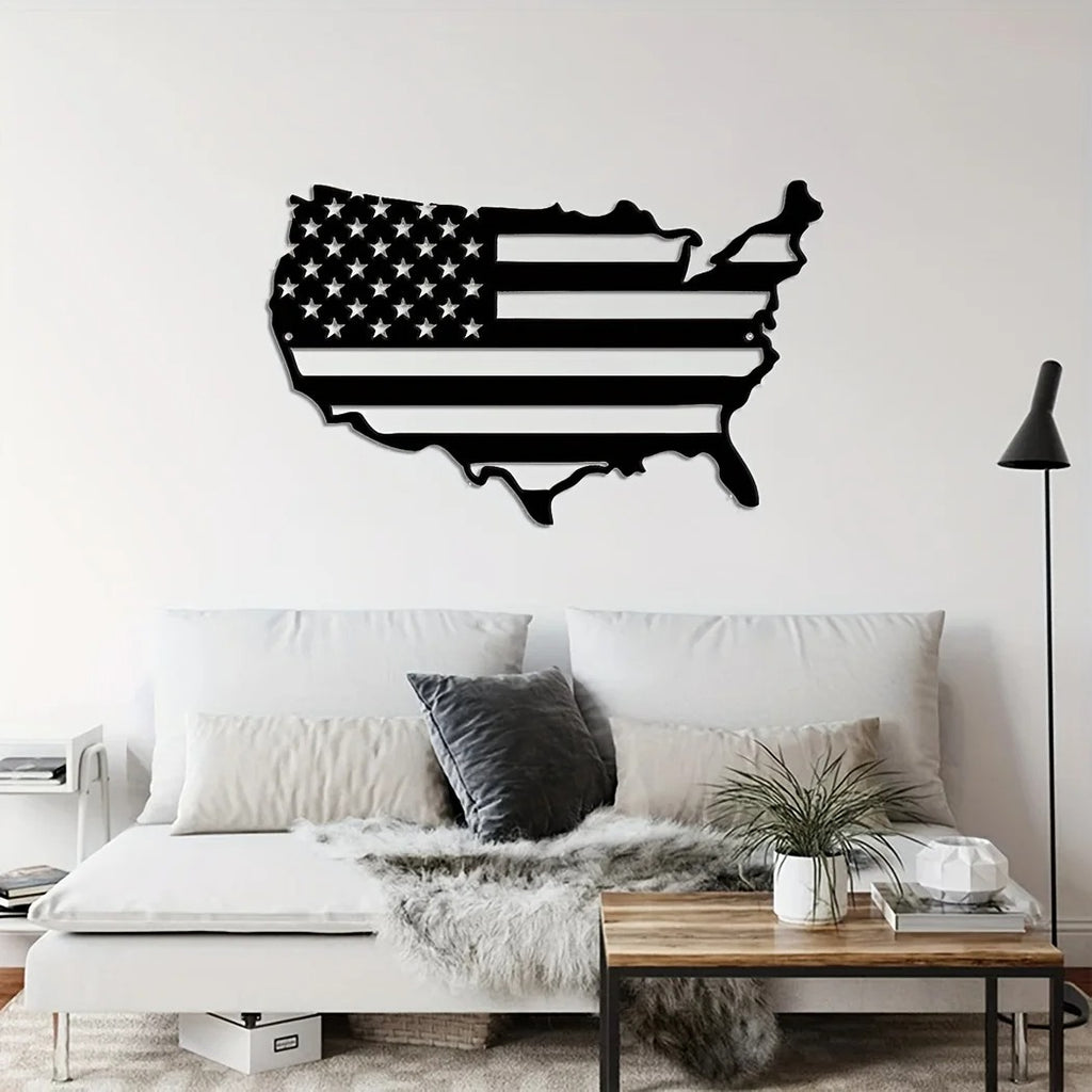 American Flag Map Metal Wall Iron Craft Decorations
