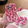 Personalized Leopard Print Autumn And Winter Plush Phone Case