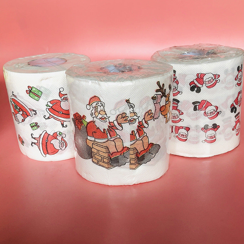 Roll Paper Christmas Printing Tissue Household