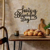 Have A Wonderful Day Decoration Wall Word Hanging Iron Art