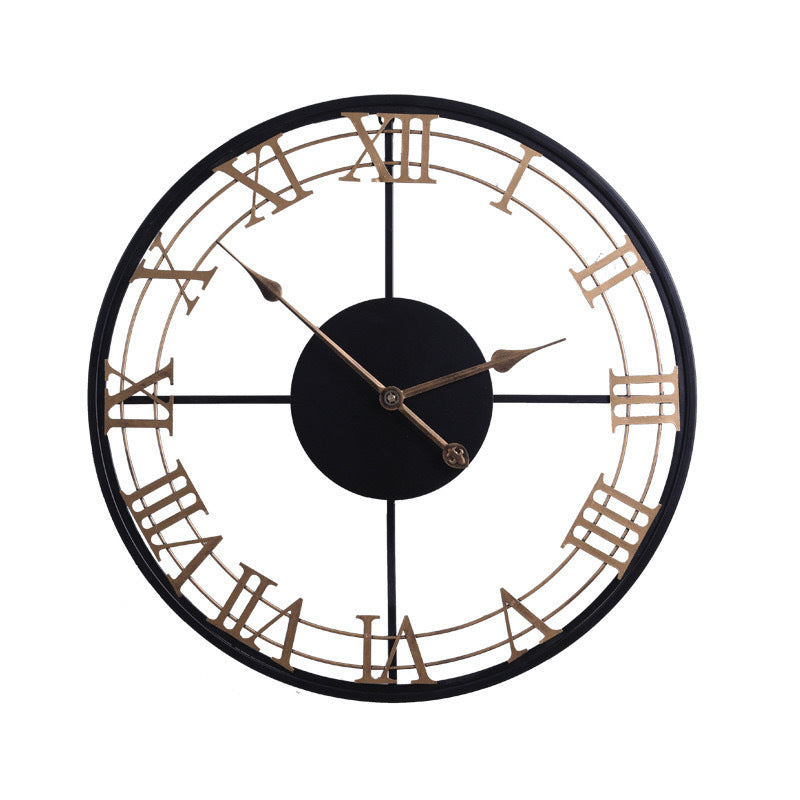 Creative Simple Square Iron Clock Living Room Mute Decoration