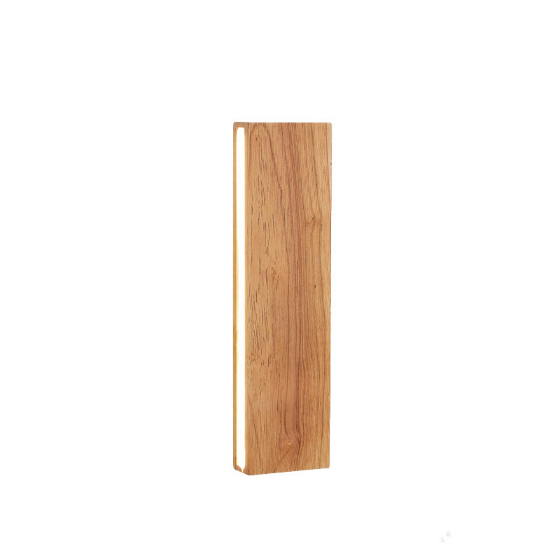 Solid Wood Bedroom Bedside LED Wall Lamp