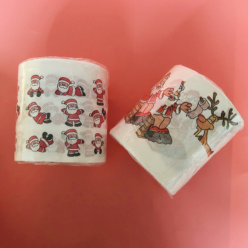 Roll Paper Christmas Printing Tissue Household