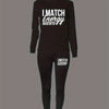 Women's Spring And Summer Print Personal Leisure Two-piece Sports Suit