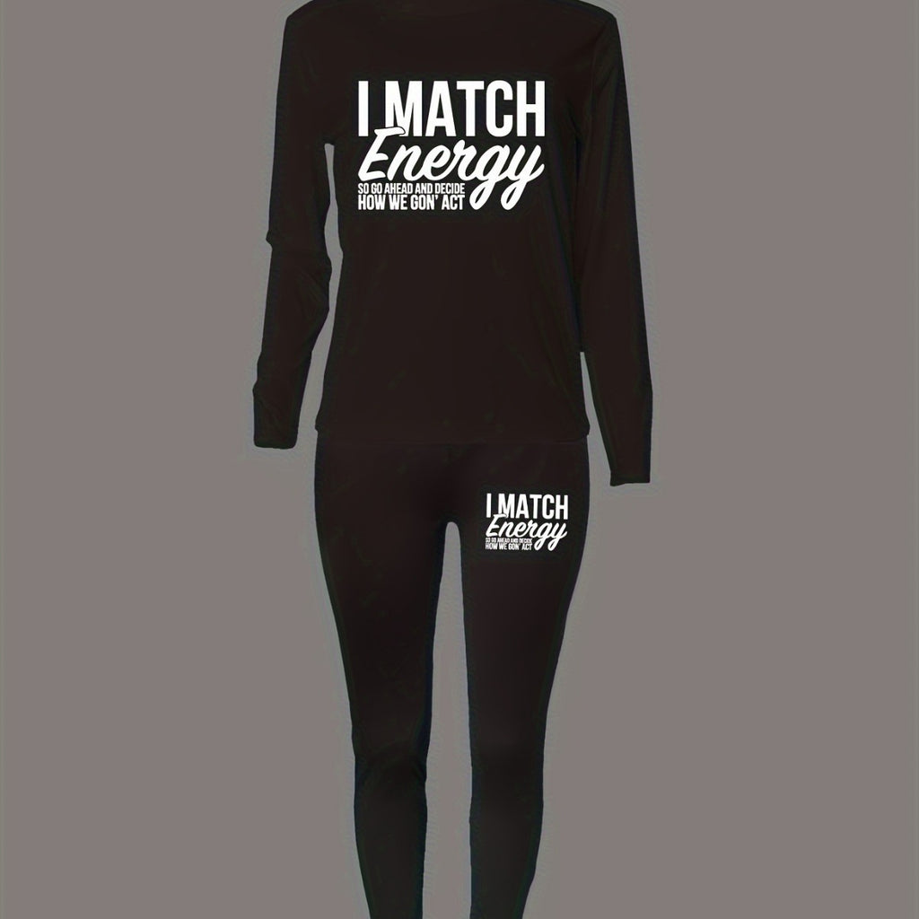 Women's Spring And Summer Print Personal Leisure Two-piece Sports Suit