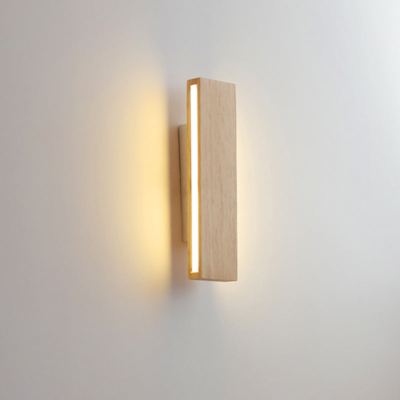 Solid Wood Bedroom Bedside LED Wall Lamp