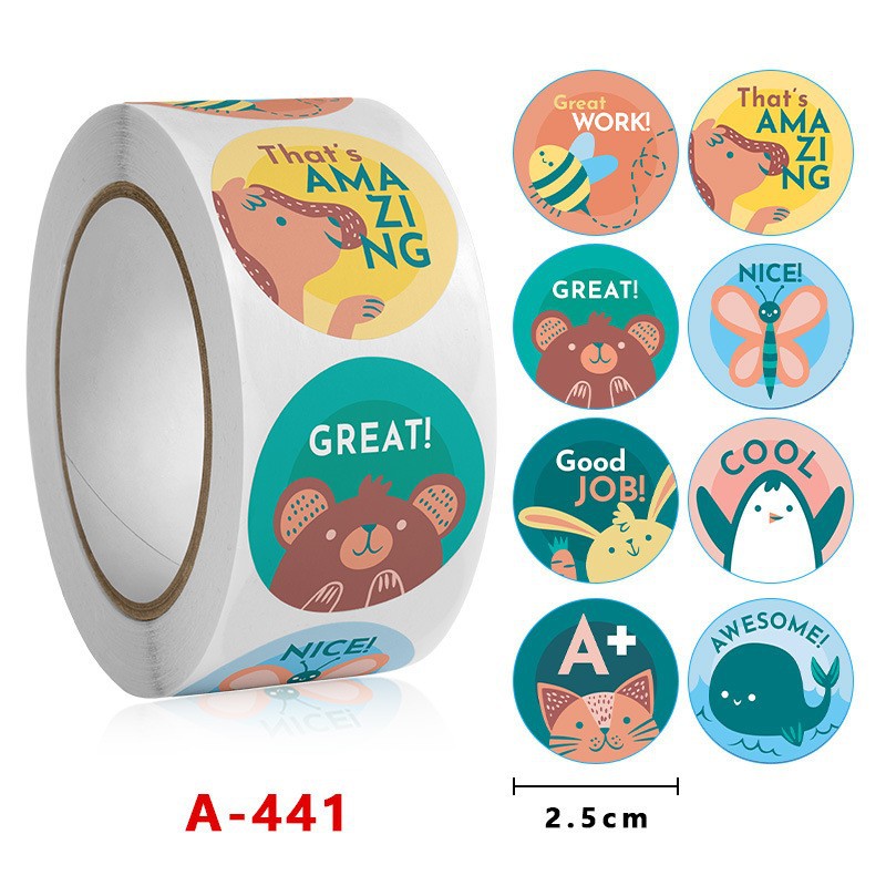 Copper Board Self-adhesive Children's Cartoon Stickers Label